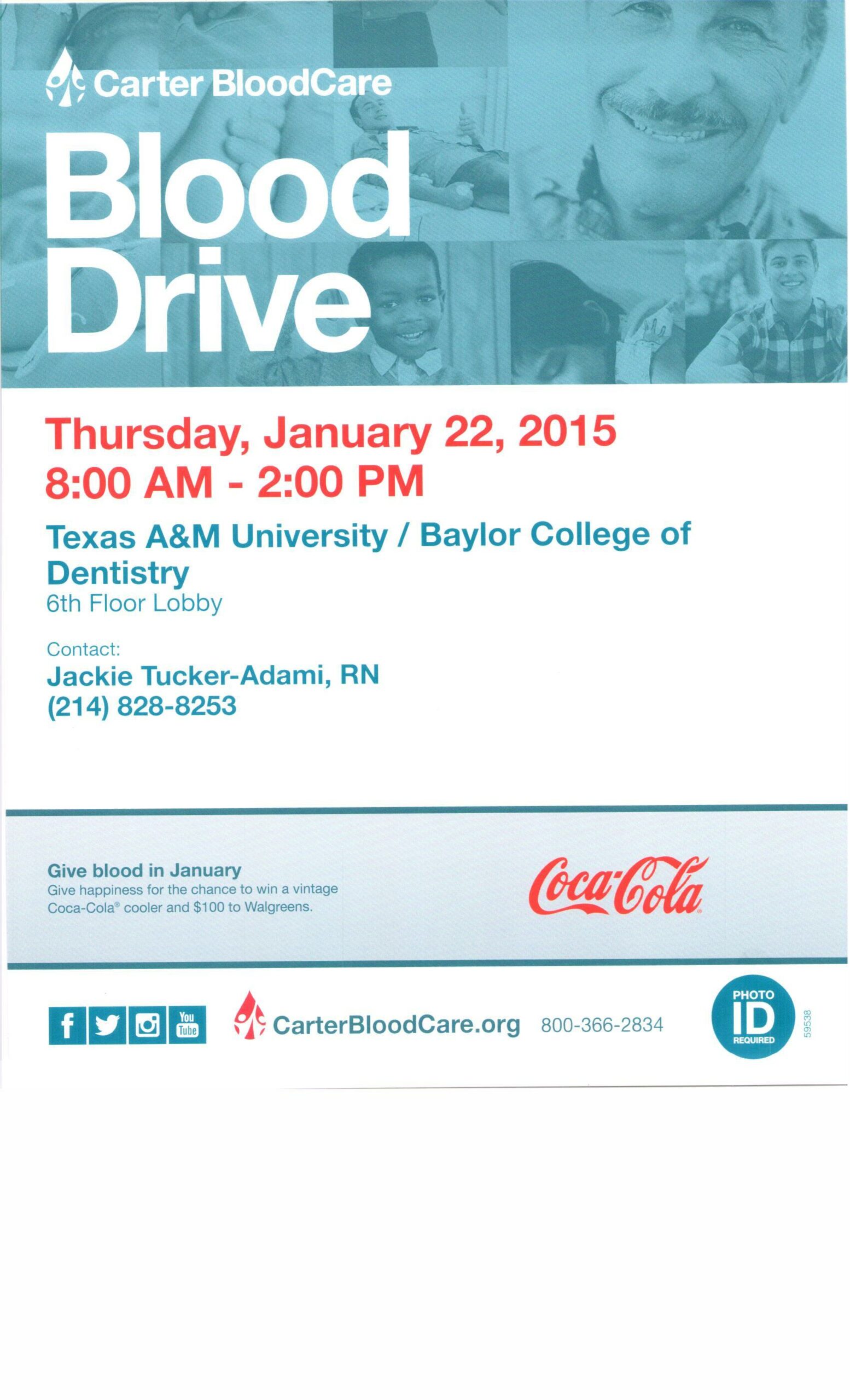 Jan. 22, 2015 Blood Drive Flier