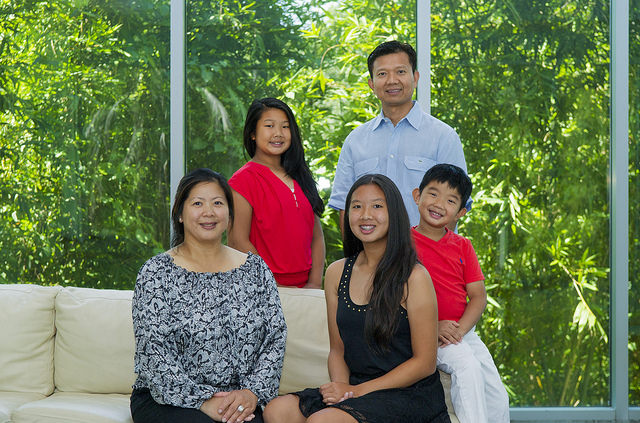 The Le family, left to right: Cindy, Andrea, Allison, Don and Austin