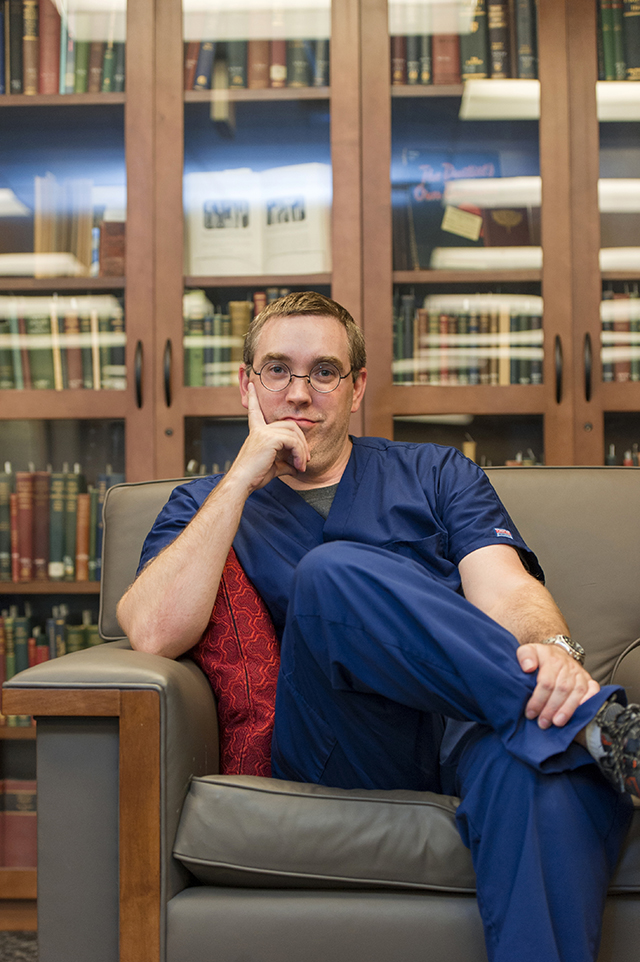 James Browning in the Baylor Health Sciences Library