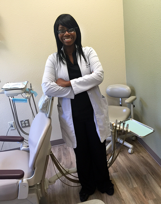 Dr. Patricia Adesanya in one of the operators at the Bastrop, Texas, clinic