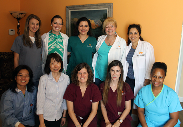 Dehghan, back, far right, at The Transformation Center in Cordova, Tennessee.