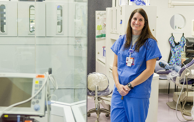 Stacy Petit Redden at the Children's Health pediatric dentistry clinic