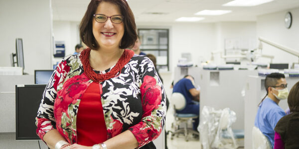 LeeAnn Winkler, Class of 1982, on campus at TAMBCD