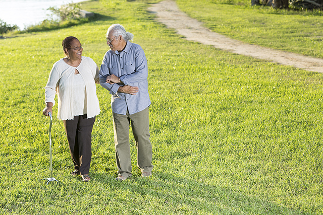 Senior Couple Walking