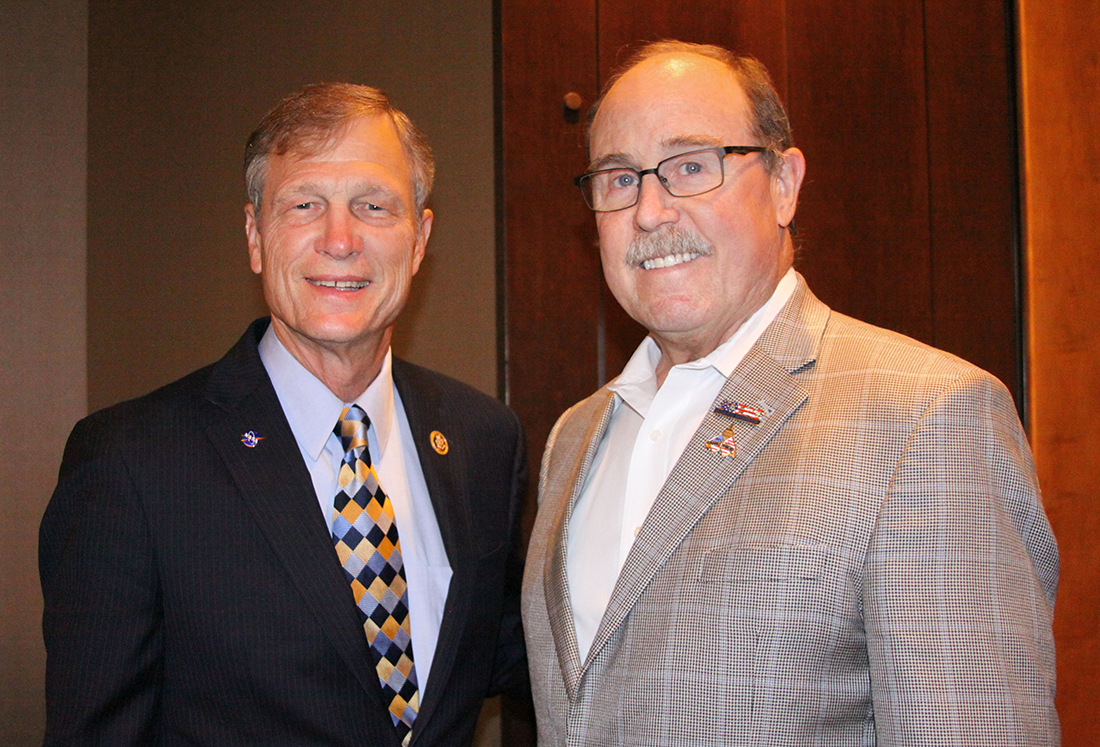 Dr. Brian Babin, U.S. Representative for Texas District 36, and Dr. Tommy Harrison, Distinguished Alumnus 
