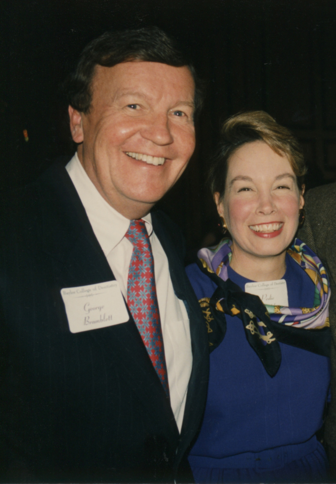 George and Pedie Bramblett at the college's 90th anniversary celebration in 1995. 