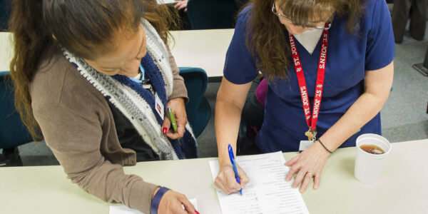 Workshop activities during Staff Development Day in January 2015.