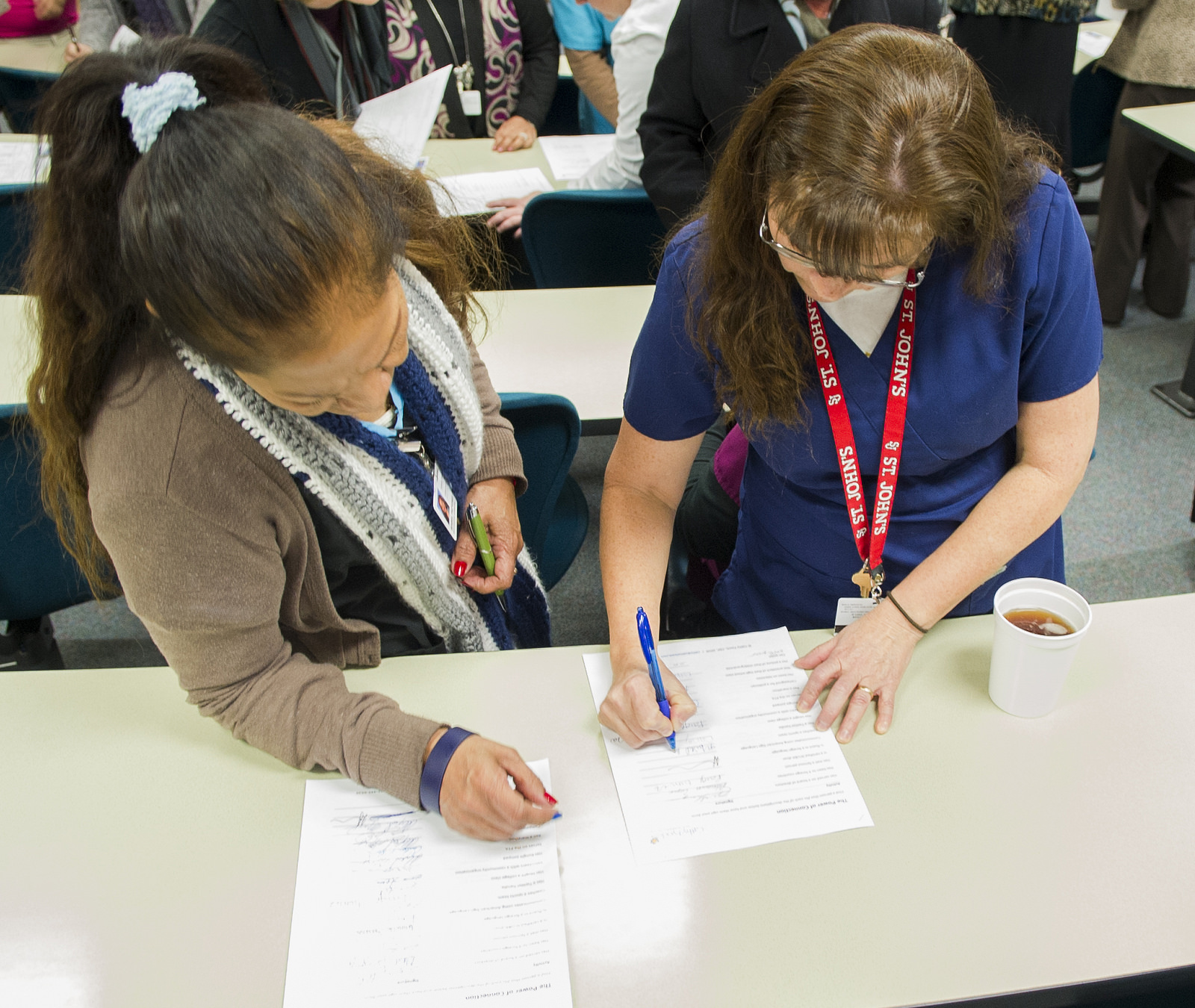 Workshop activities during Staff Development Day in January 2015.