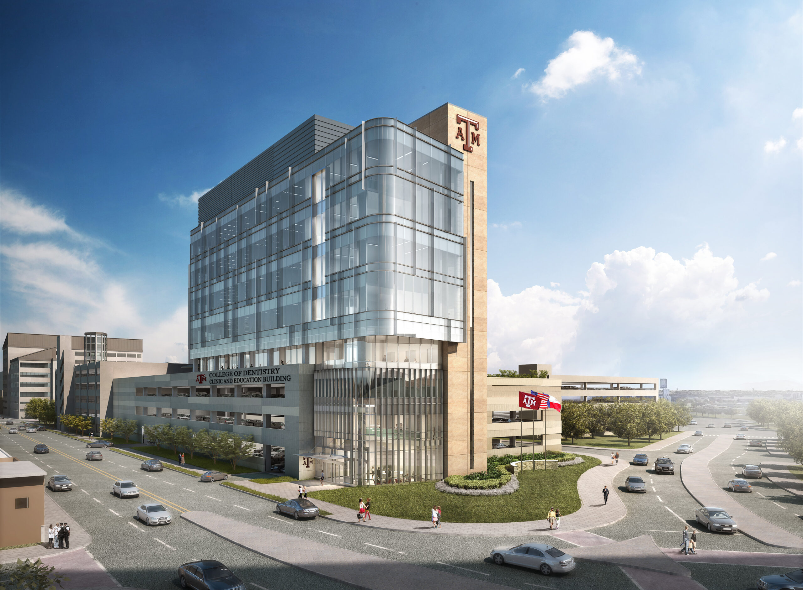 Texas A&M College of Dentistry Clinic and Education Building Rendering