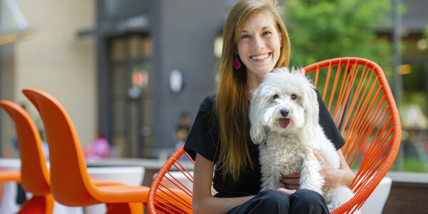 D4 Lauren Brubaker and her dog, Sophie.