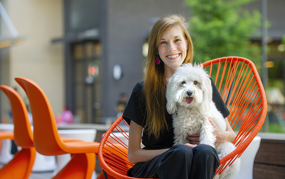 D4 Lauren Brubaker and her dog, Sophie.