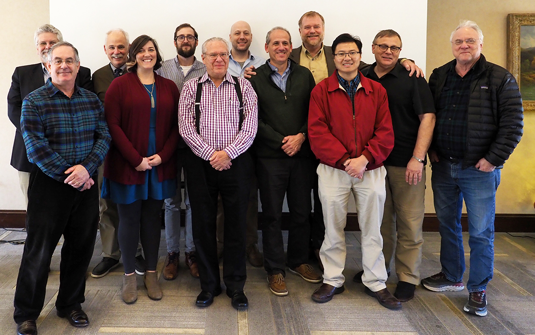 Back row, left to right: Mike Polcyn, Southern Methodist University; Dr. Bill Stenberg, Texas A&M College of Dentistry; Dr. Lucas Delezene, University of Arkansas; Dr. Matt Kesterke, A&M; Dr. Thomas Diekwisch, A&M; Dr. Paul Dechow, A&M; and Dr. Louis Jacobs, SMU. Front row left to right: Dr. Emet Schneiderman, A&M; Dr. Claire Terhune, Arkansas; Dr. Jerry Rose, Arkansas; Dr. Peter Ungar, Arkansas; and Dr. Qian Wang, A&M.