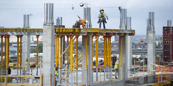 Work in progress at the construction site