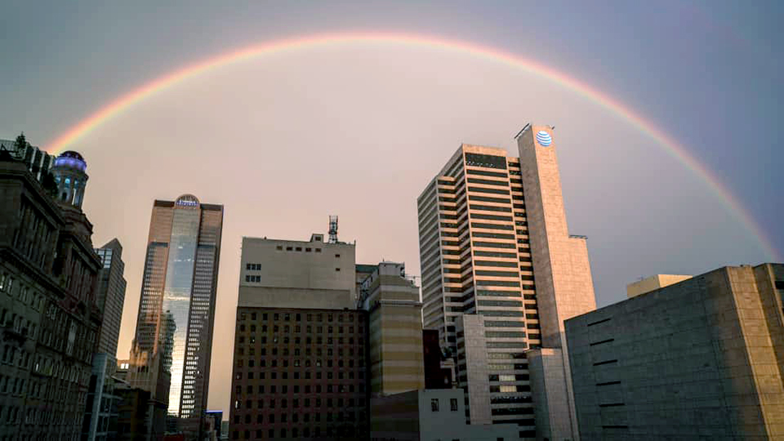 Downtown rainbow