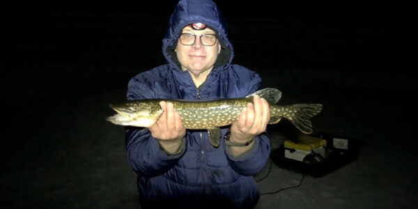 Ice fishing in Michigan